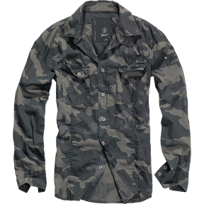 Koszula Slimfit Dopasowana darkcamo - Brandit
