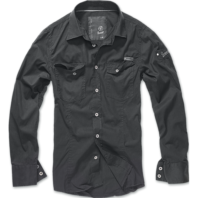 Schwarzes Slim-Fit-Hemd - Brandit