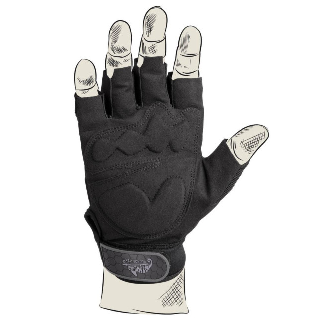 Gants Demi-doigts TÉMOIN LUMINEUX Noir Taille L – Neuf Sous Emballage