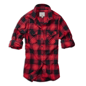 Chemise Amy Flanelle Shirt Femme Noire & Rouge - Brandit