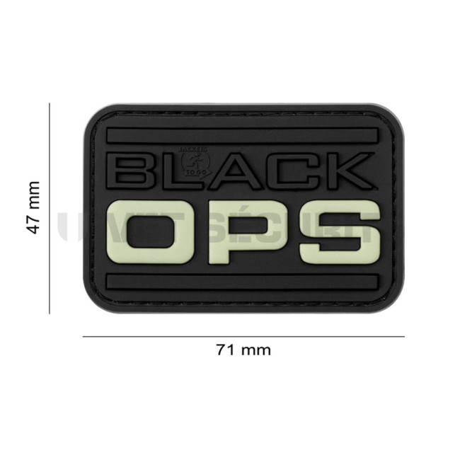 Rechthoekige patch Black OPS Photoluminescent - JTG