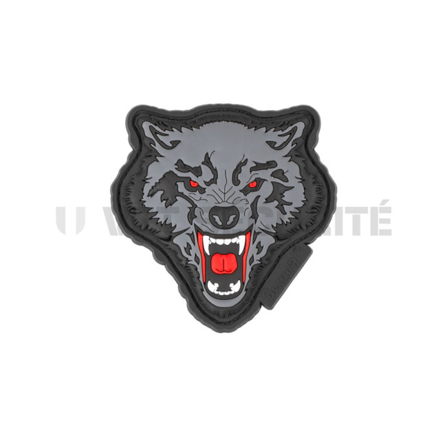 Patch loup féroce noir/rouge - JTG