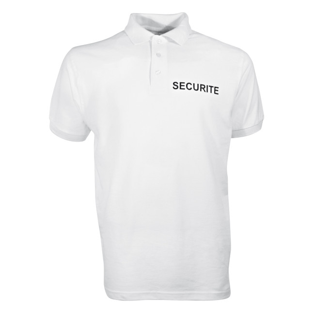Polo coton Sécurité blanc