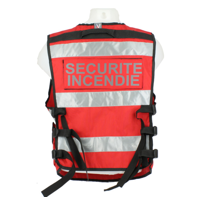 Gilet haute visibilité SSIAP Rouge  - VVS