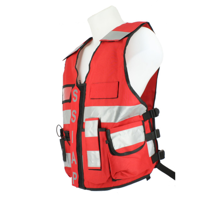 SSIAP hoge zichtbaarheid vest rood - VVS