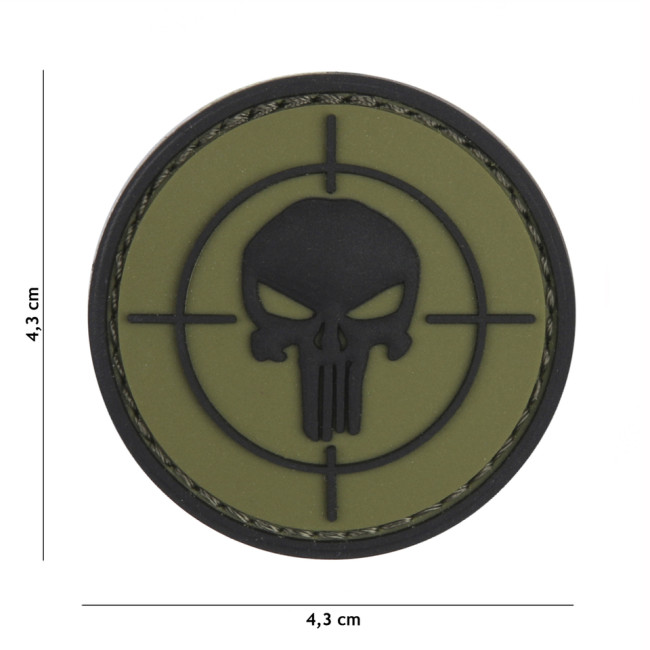 3D patch doelwit met The Punisher groen - 101 Inc