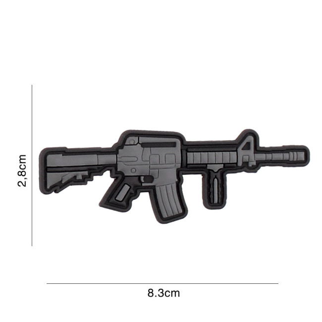 3D-Patch M4/AR-15 Waffe aus grauem PVC - 101 Inc