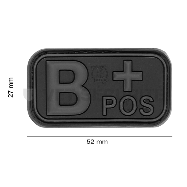 Patch rectangle groupe sanguin B+ blackops - JTG