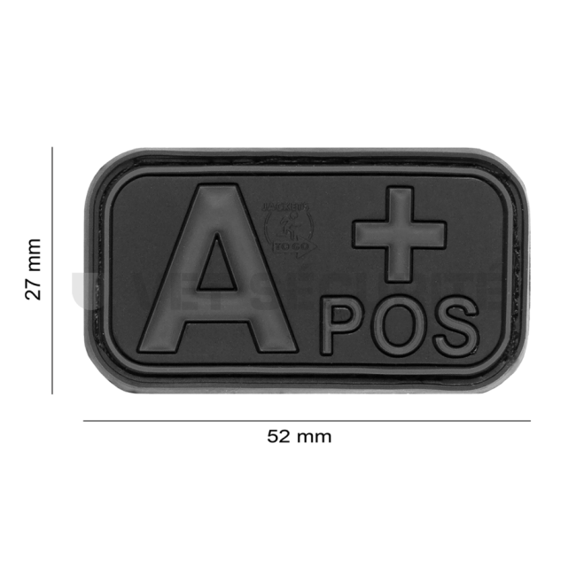 Patch rectangle groupe sanguin A+ blackops - JTG