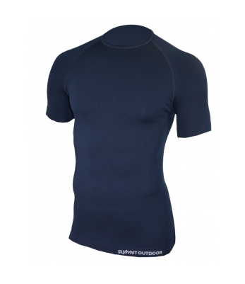 Tee-shirt 1ère peau Technical Line manches courtes Bleu Marine - Summit Outdoor