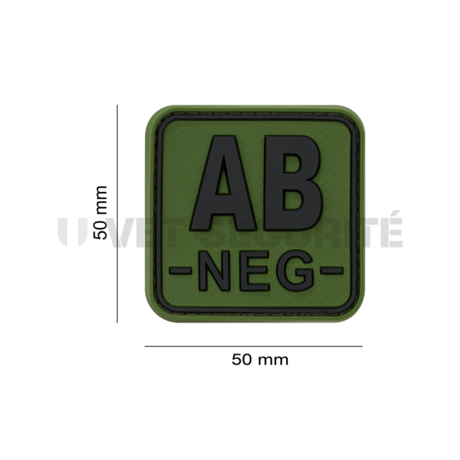 Vierkante patch bloedgroep AB- Groen OD - JTG
