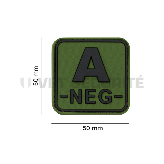 Patch groupe sanguin A- Vert OD - JTG