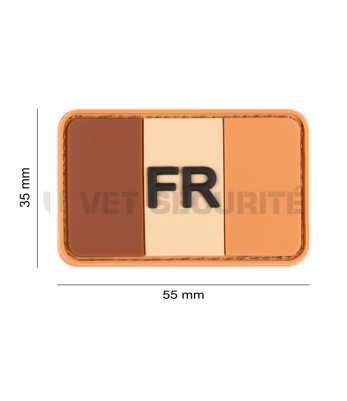 Patch drapeau français Coyote en PVC - JTG