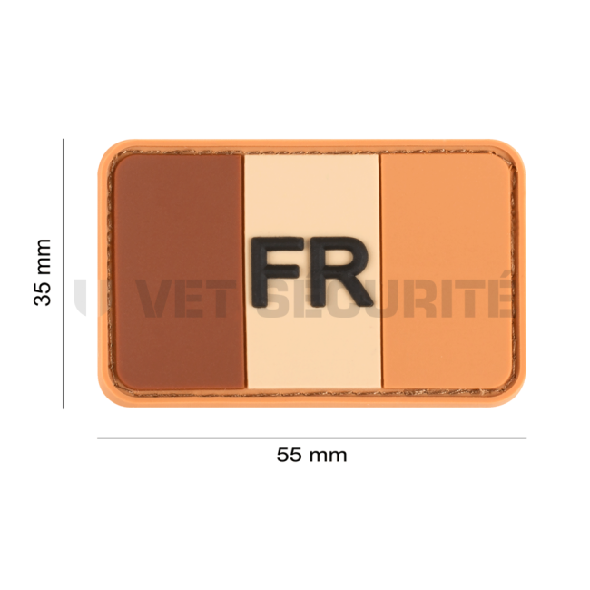 Patch Franse vlag Coyote in PVC - JTG