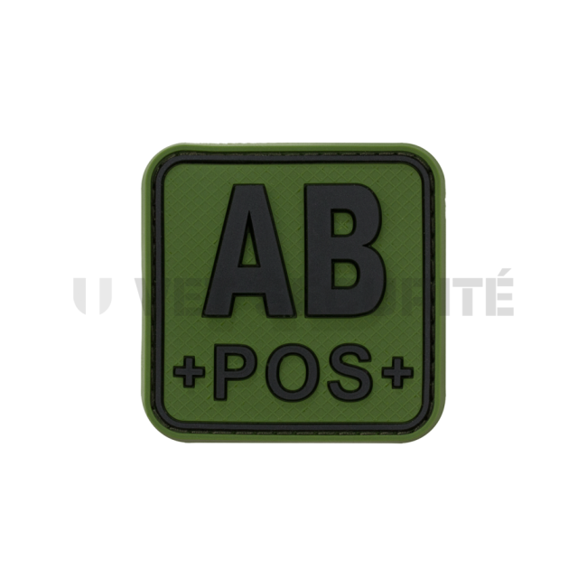 Vierkante patch bloedgroep AB+ Groen OD - JTG