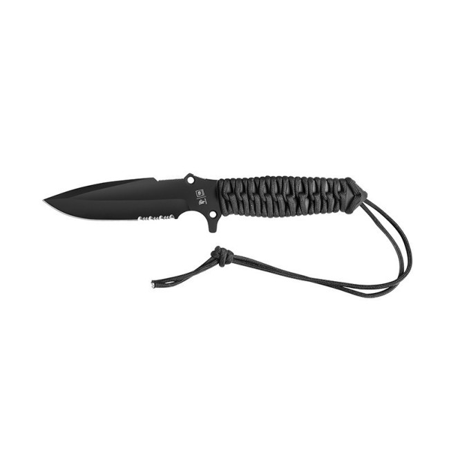 Überlebensmesser Le Maraudeur mit schwarzer Paracord - TB Outdoor