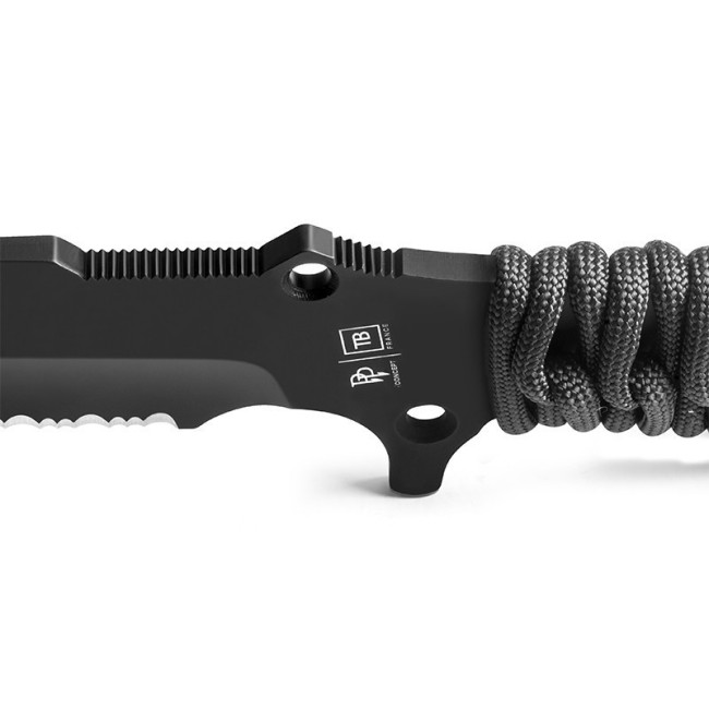 Nóż survivalowy Le Maraudeur paracord czarny - TB Outdoor
