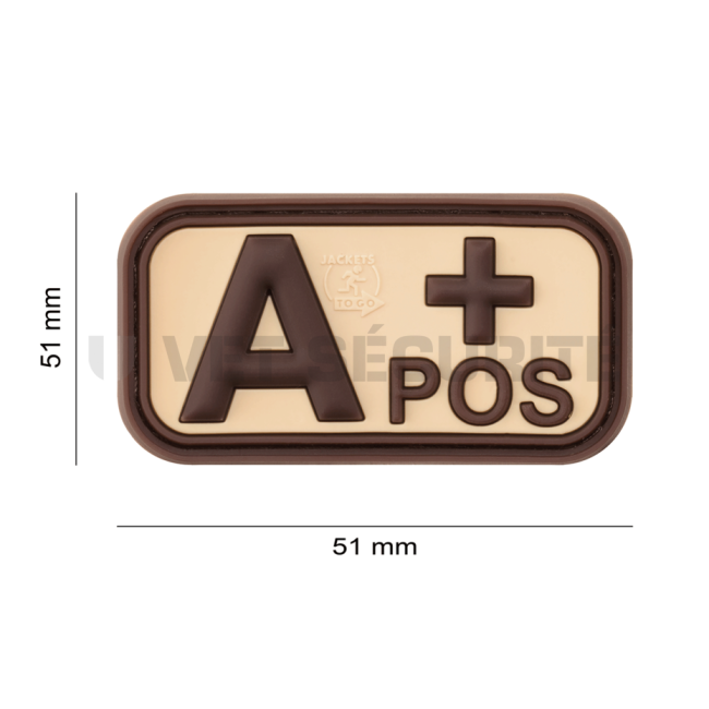 Patch groupe sanguin A+  Désert - JTG