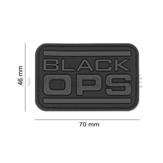 Patch rectangulaire Black OPS Noir - JTG