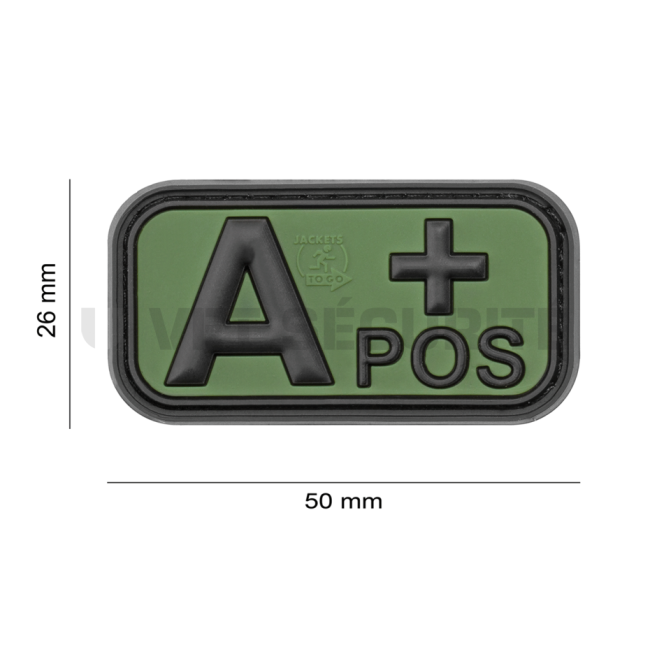 Blutgruppen-Patch A+ OD Grün - JTG