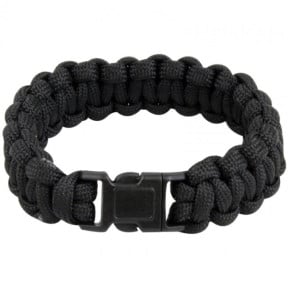Bracelet Paracorde noir avec sifflet - Highlander