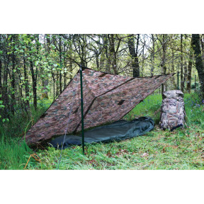 Waterdicht zeil Basha 2,5 x 1,7 m camouflage - Highlander