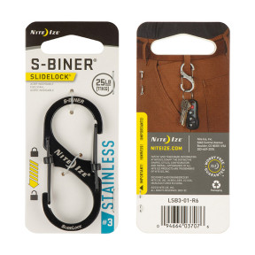 S-Biner SlideLock Karabiner Größe 3 schwarz - Nite Ize