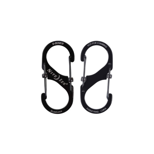 Mousqueton S-Biner SlideLock Taille 3 noir - Nite Ize 