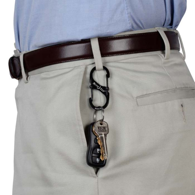 Mousqueton S-Biner SlideLock Taille 4 noir - Nite Ize 