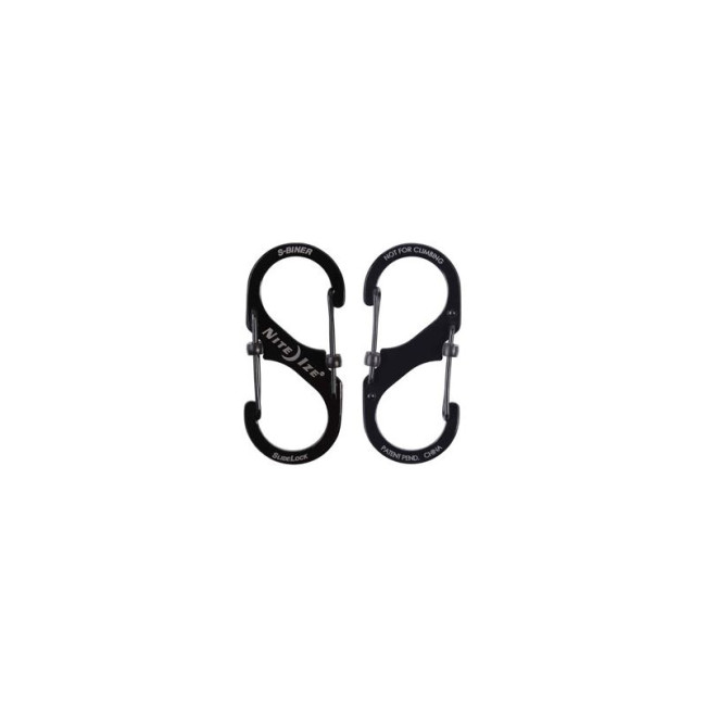 Lot de mousquetons S-Biner SlideLock Taille 2, 3 et 4 noir - Nite Ize 