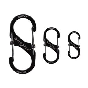 Set van S-Biner SlideLock karabijnhaken maat 2, 3 en 4 zwart - Nite Ize