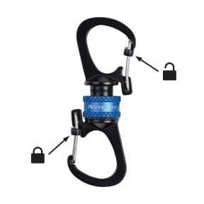 Karabijnhaak SlideLock 360° magnetisch blauw - Nite Ize