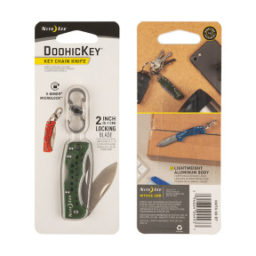Sleutelhanger met mes groen - Nite Ize