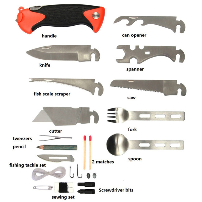 Kit de survie de combat vert étanche - Fosco Industries