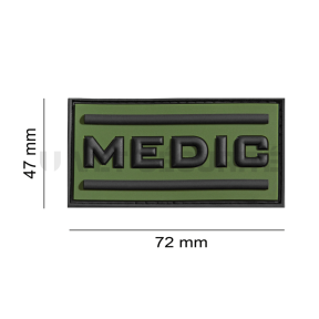 Naszywka medic rubber zielona - JTG
