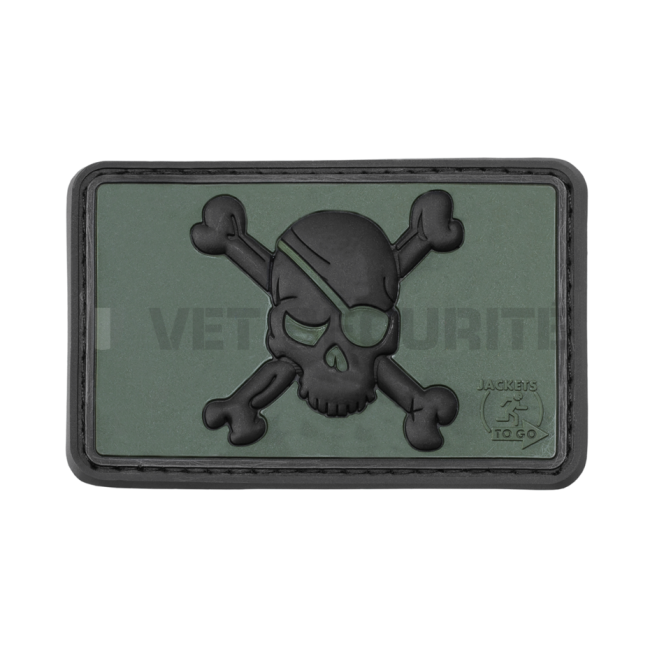 Piratenschädel-Patch Grün - JTG