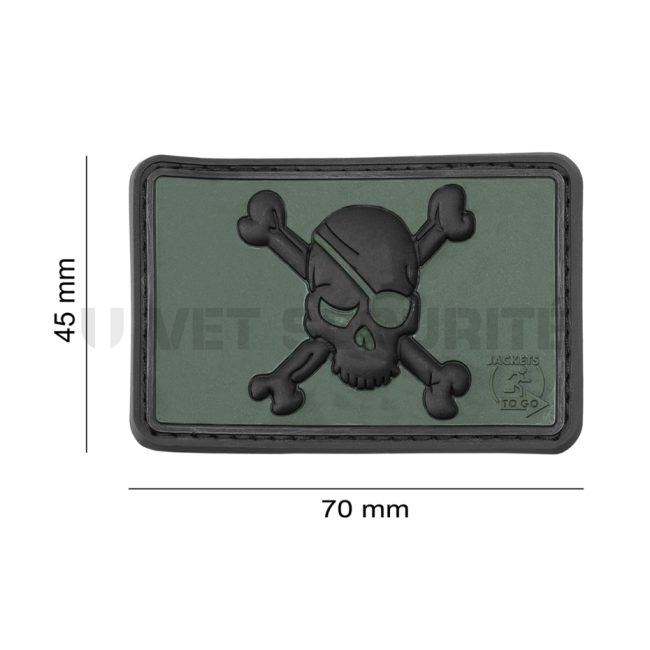 Patch Piratenschädel Grün - JTG