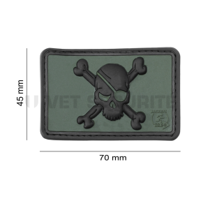 Piratenschädel-Patch Grün - JTG