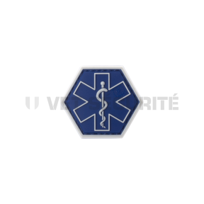 Patch hexagonaal paramedisch blauw - JTG