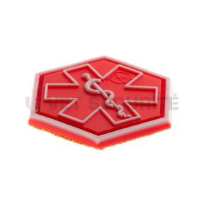 Patch sześciokątny paramedyczny czerwony - JTG