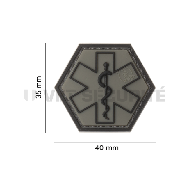 Patch hexagonaal paramedisch grijs - JTG