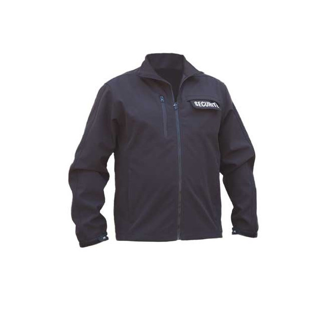 Schwarze Security Softshell Patrol Jacke