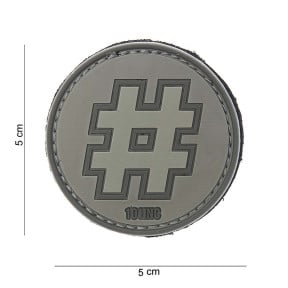 Patch 3D PVC "Hashtag" Gris - 101 Inc