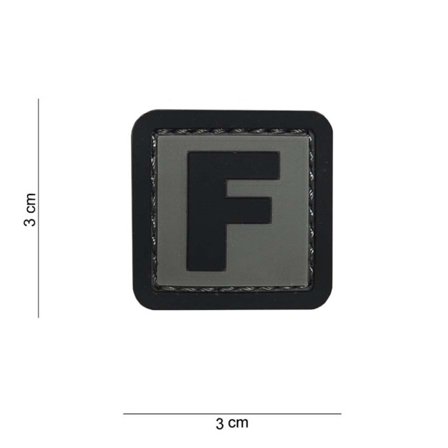 3D PVC-Patch Buchstabe F - 101 Inc