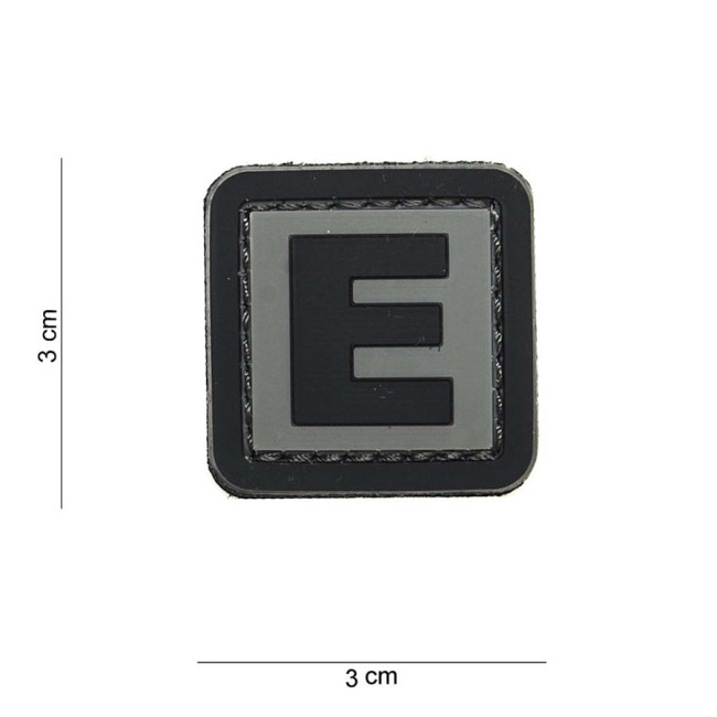 3D PVC-Patch Buchstabe E - 101 Inc