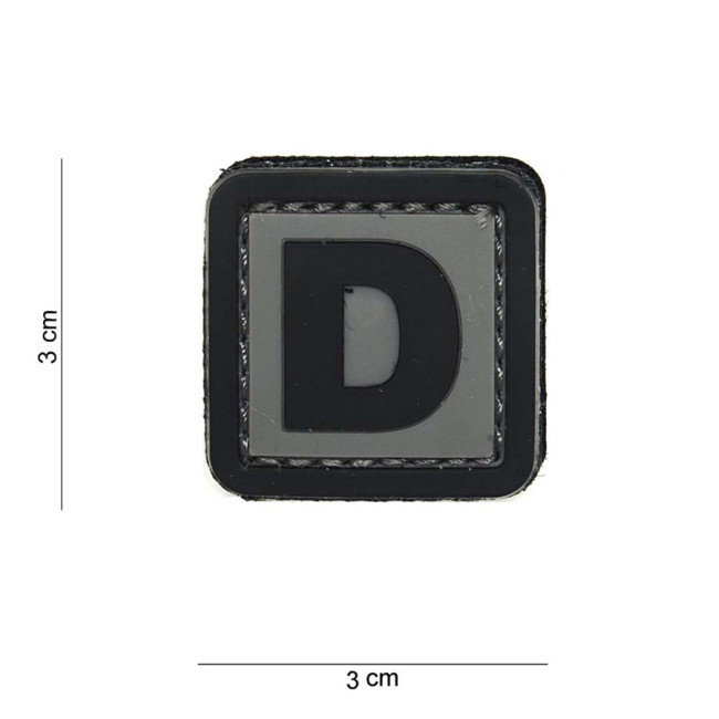 3D PVC-Patch Buchstabe D - 101 Inc