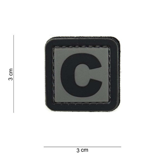 3D PVC-Patch Buchstabe C - 101 Inc