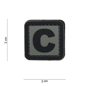 3D PVC patch letter C - 101 Inc