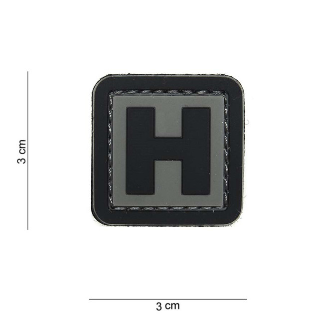 3D PVC Patch letter H - 101 Inc