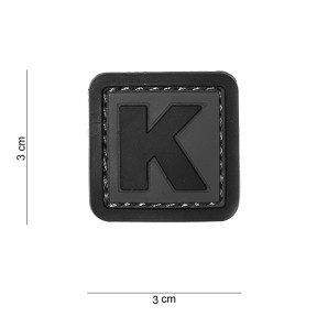 Naszywka 3D PVC litera K - 101 Inc